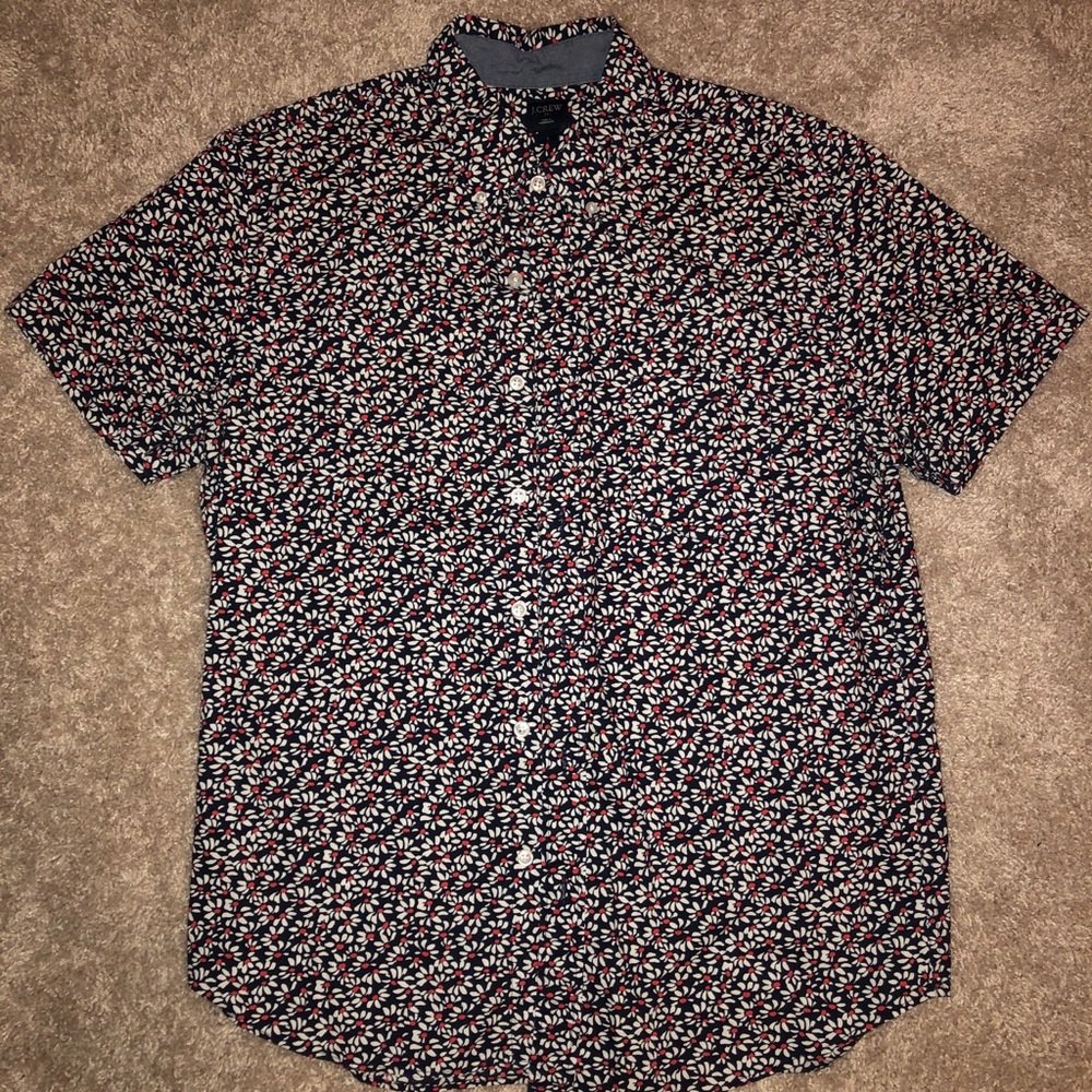 Jcrew floral pattern short sleeve button down